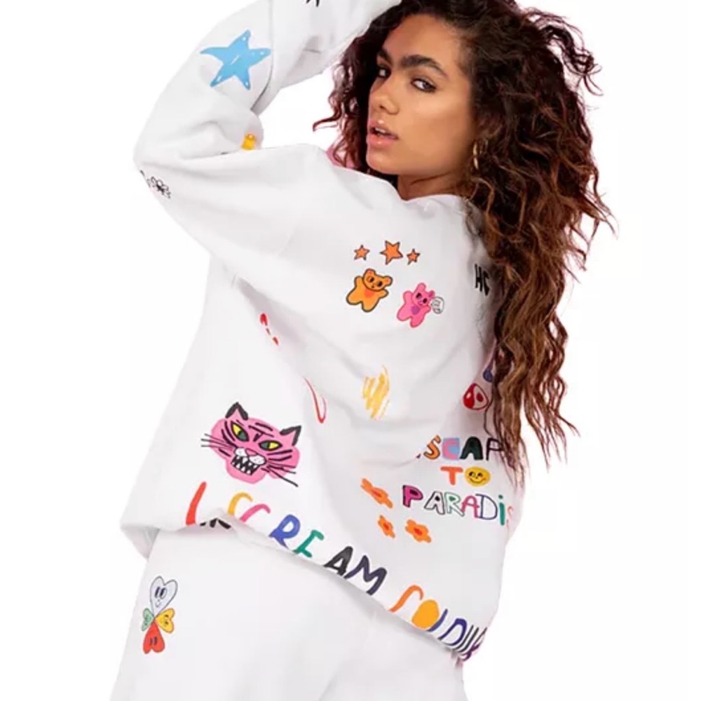 Colorful Graphic Women's Sweatshirt - Picture 2 of 13